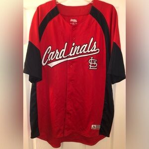 St Louis Cardinal’s Genuine Merchandise by Stitches Jersey Size Large EUC!!